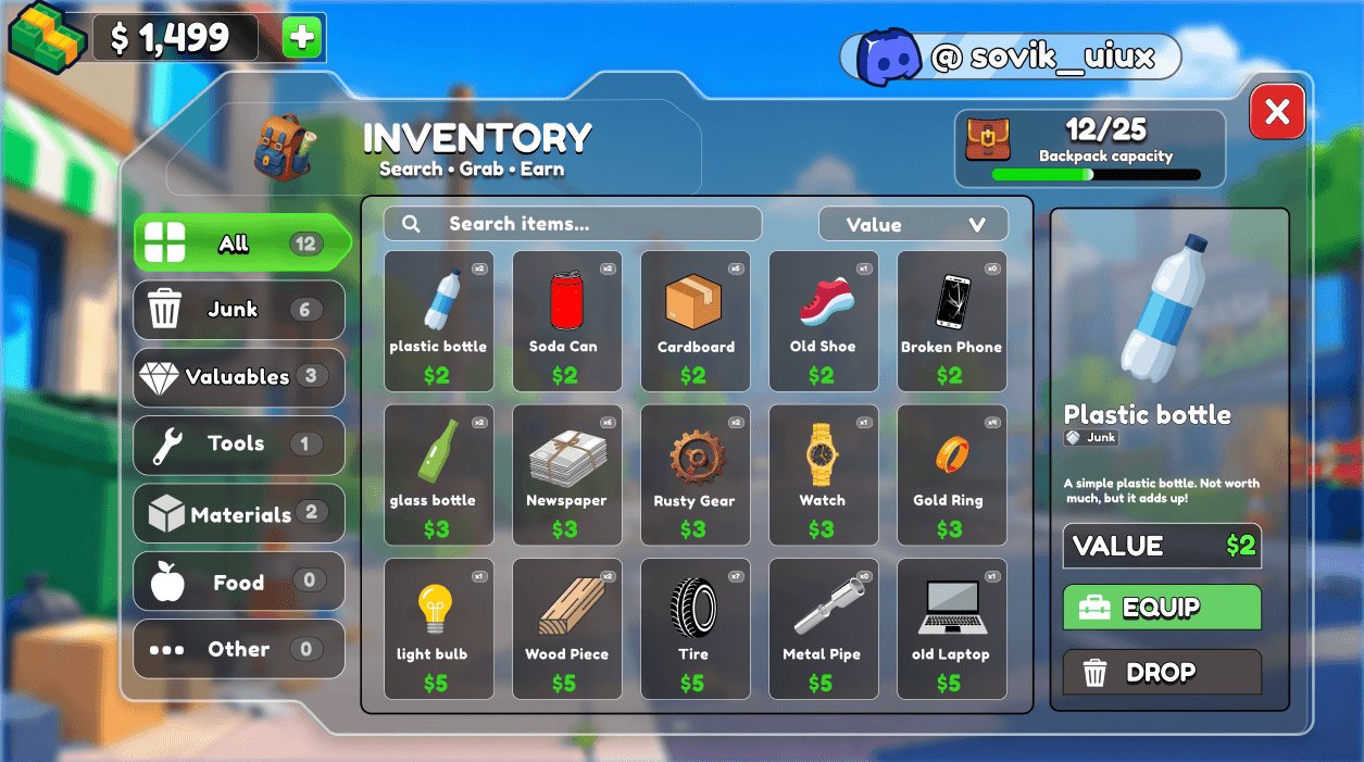 Inventory System UI